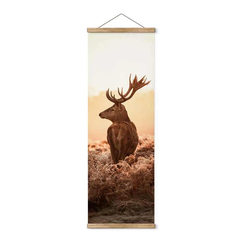 Natur Textil poster - Majestätisk hjort - Panorama 