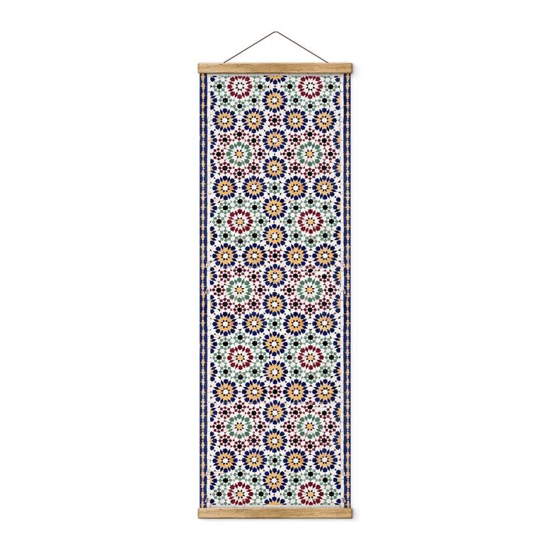 Stoffbild Orientalische Kacheln 01 - Panorama 