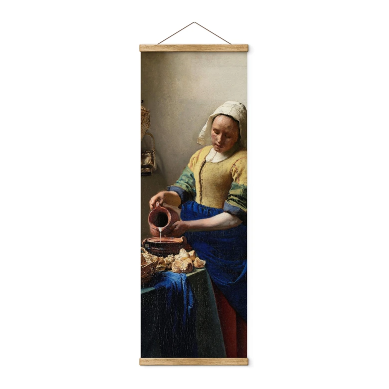 Stoffbild Vermeer - Das Mädchen mit dem Milchkrug - Panorama 