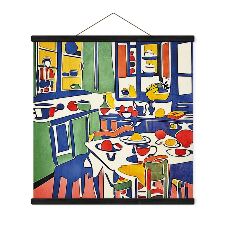 Textielposter In de keuken - Geïnspireerd door Matisse - Zamart 