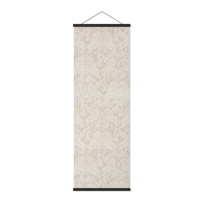 Stoffbild Blüten Ivory in Barock-Optik - Bloomery Decor - Panorama 