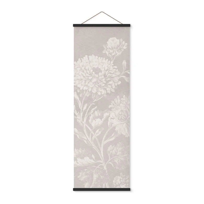 Tekstil plakat Wildflowers i kridtlook Beige - Bloomery Decor - Panorama 