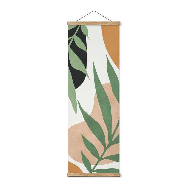 Stoffbild Grüne Zweige im Dschungel - Costa - Panorama 