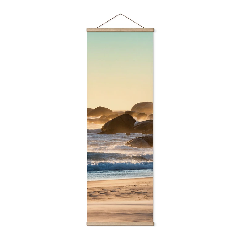 Stoffbild Strandküste bei Sonnenaufgang in Afrika - Hugonnard - Panorama 