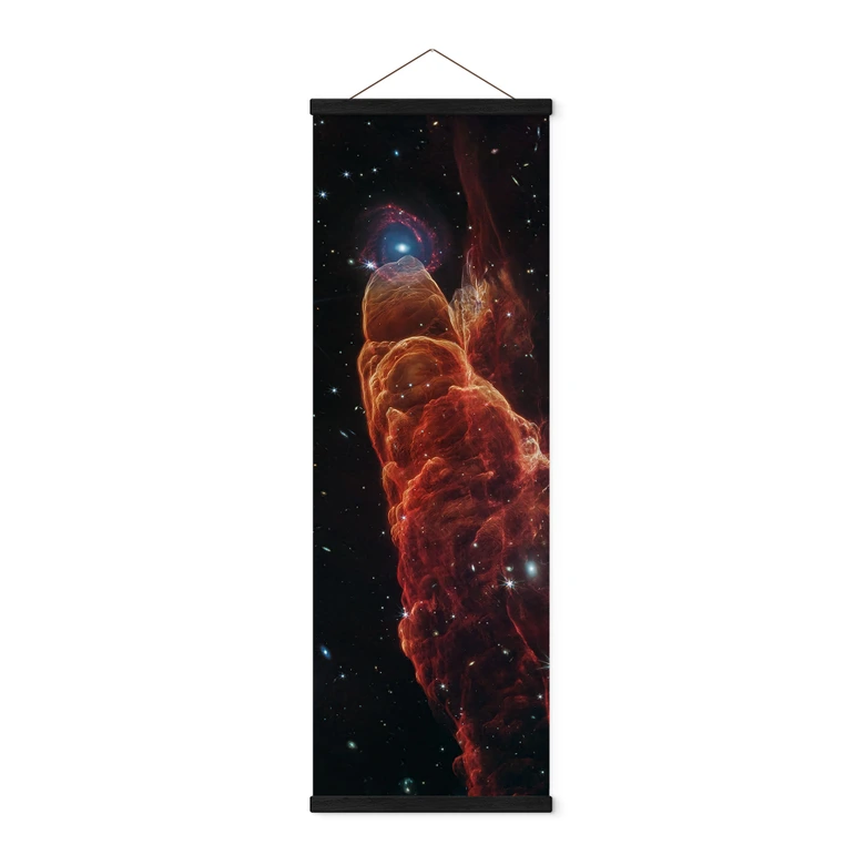 Stoffbild James Webb Telescope - Kosmischer Wirbelsturm Herbig Haro 49/50 - Panorama 