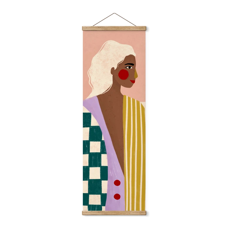 Stoffbild Frau in Mustern: Eine moderne Ikone - Müller - Panorama 