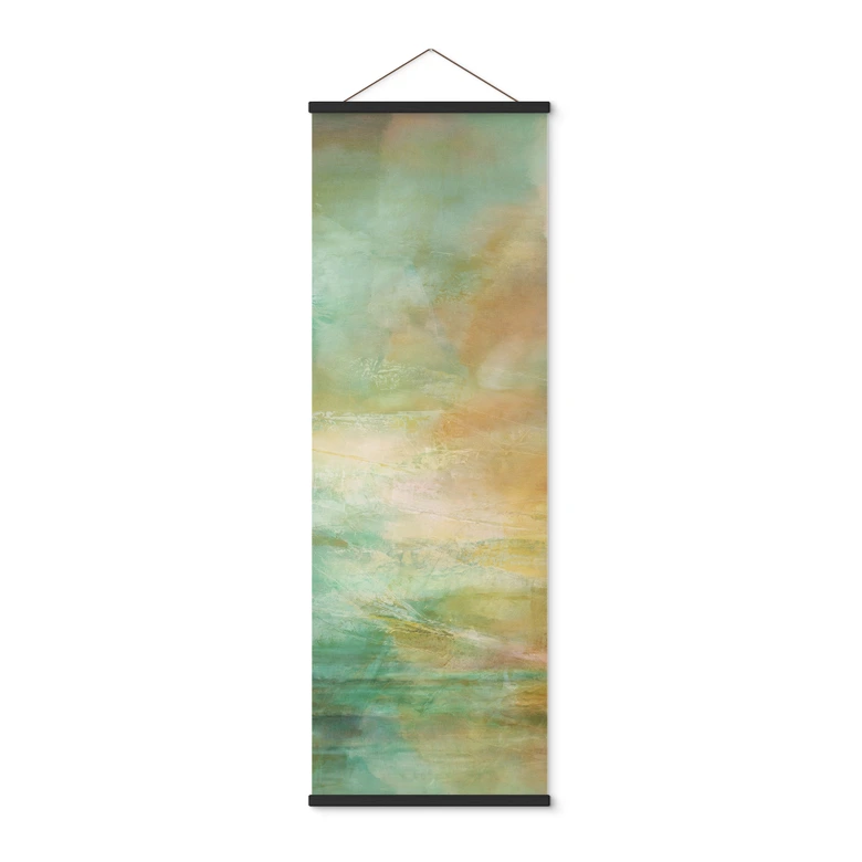 Affiche textile Lumière turquoise et dorée sur la mer - Schmucker - Panorama 