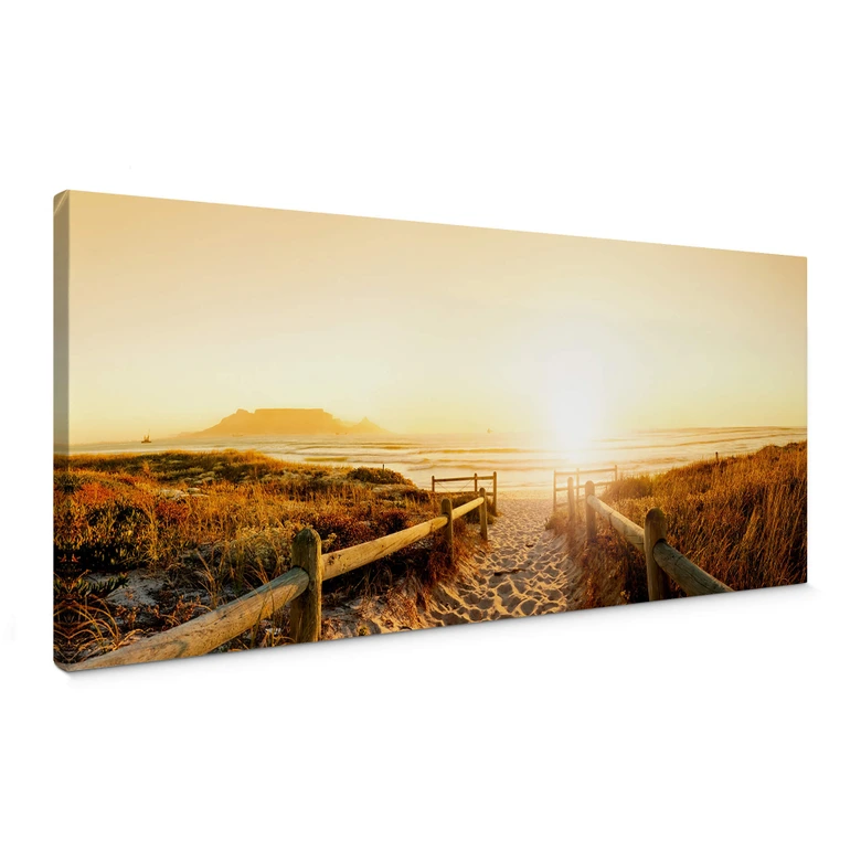 Tableau sur toile Sunset at the Beach 
