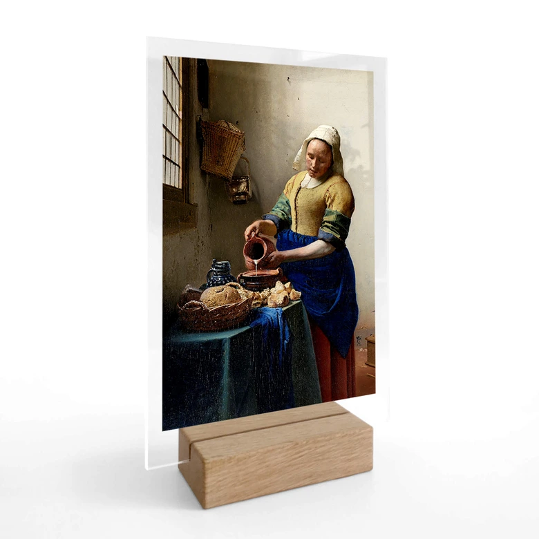 Vermeer table display - The girl with the milk jug 
