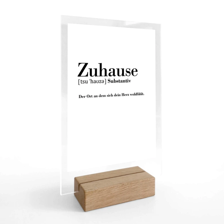 Tischaufsteller Grammatik - Zuhause 