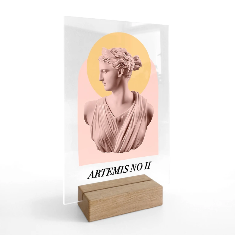 Acrylic glass table decoration Statue of the goddess Artemis - Grace Digital Art 