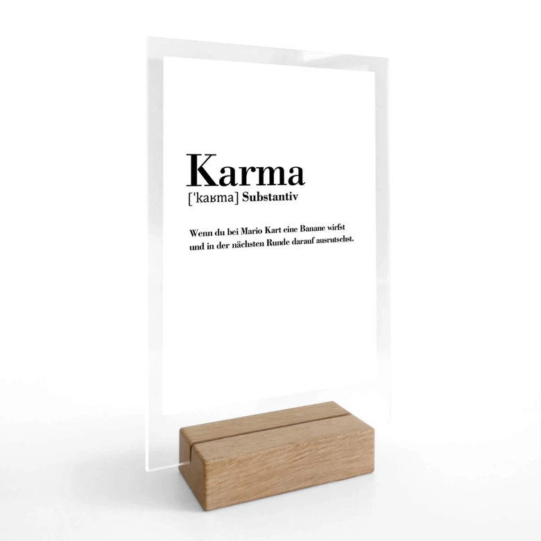 Tischaufsteller Grammatik - Karma 