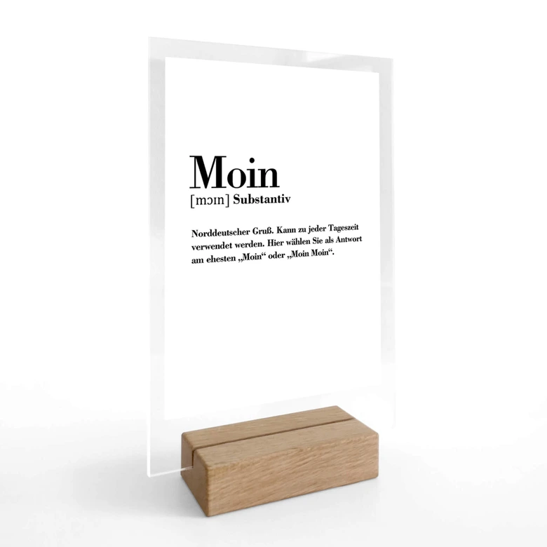 Tischaufsteller Grammatik - Moin 