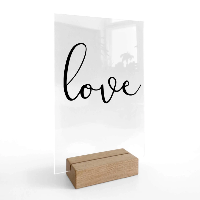 Tischaufsteller Handwritten Love 