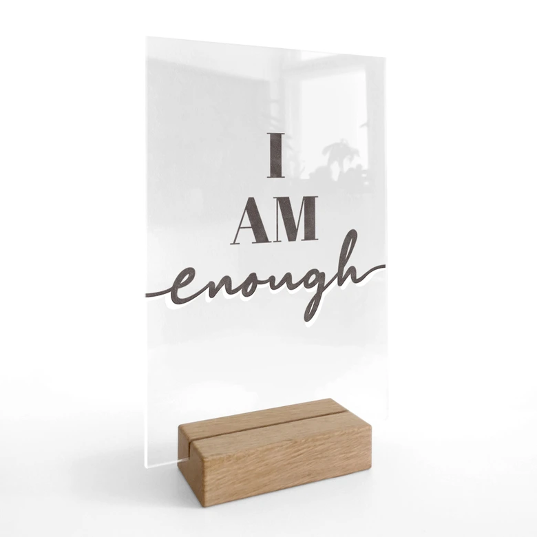 Tischaufsteller I am enough 
