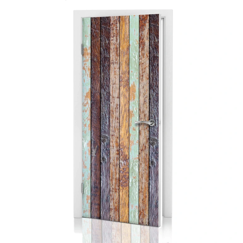 Deursticker Vintage Hout 