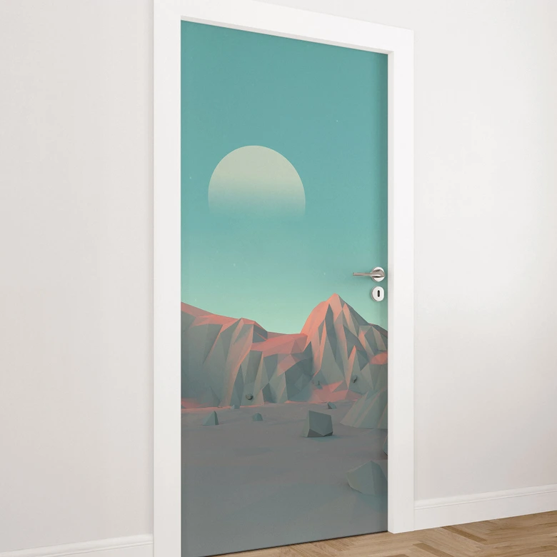 Door film low poly mountains 