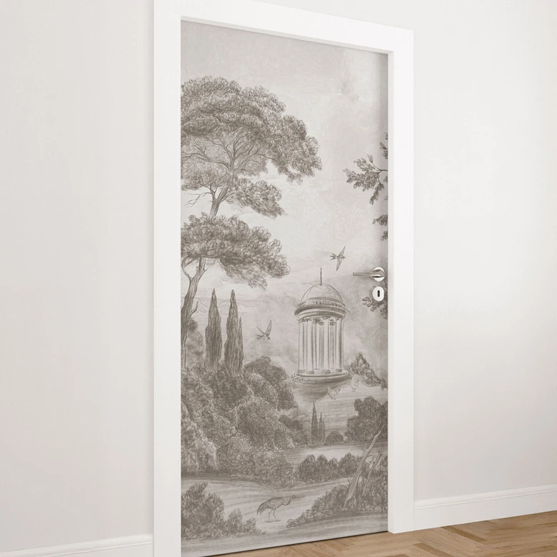 Deur folielandschap met tuinlandschap in beige - Ms Tiff 