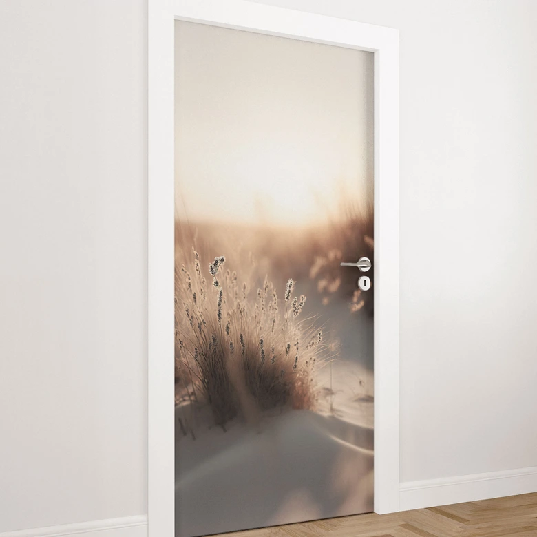 Door film sunset over the dunes - Treechild - Self-adhesive door decoration 