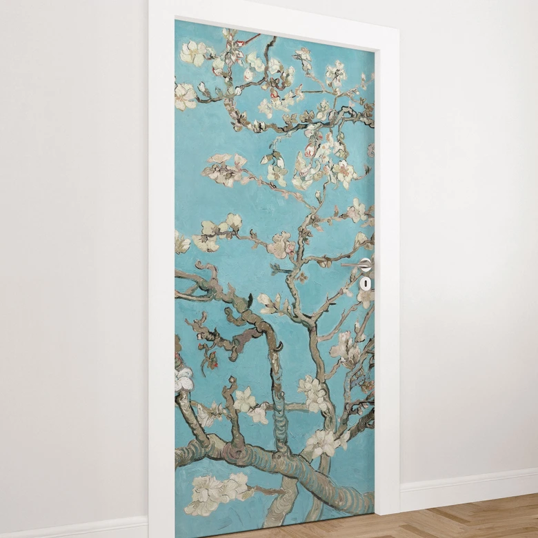Almond blossom door foil - van Gogh - Self-adhesive door decoration 