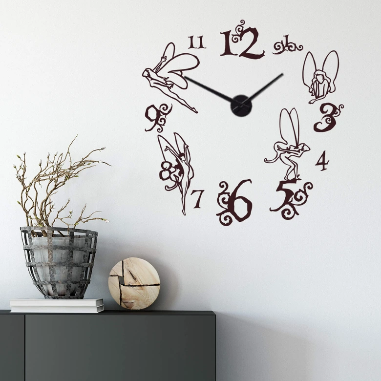 Muursticker Wandklok Fee 