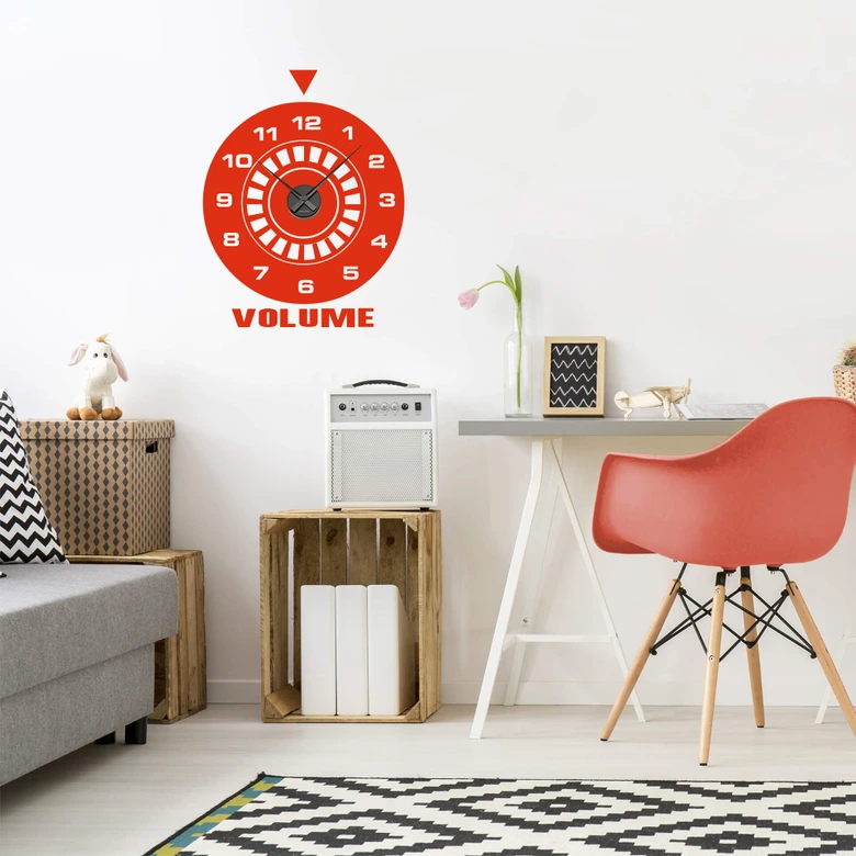 Muursticker Volume + Klok 