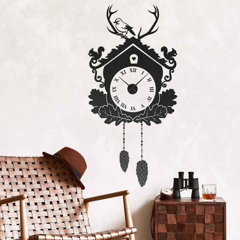 Wandtattoo Kuckucksuhr 