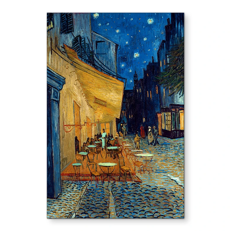 Wandbild van Gogh - Café-Terrasse am Abend - Alu-Dibond 
