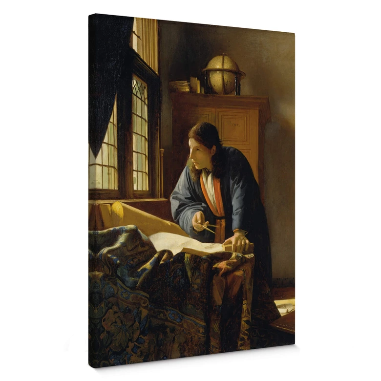 Leinwandbild Vermeer - Der Geograph 