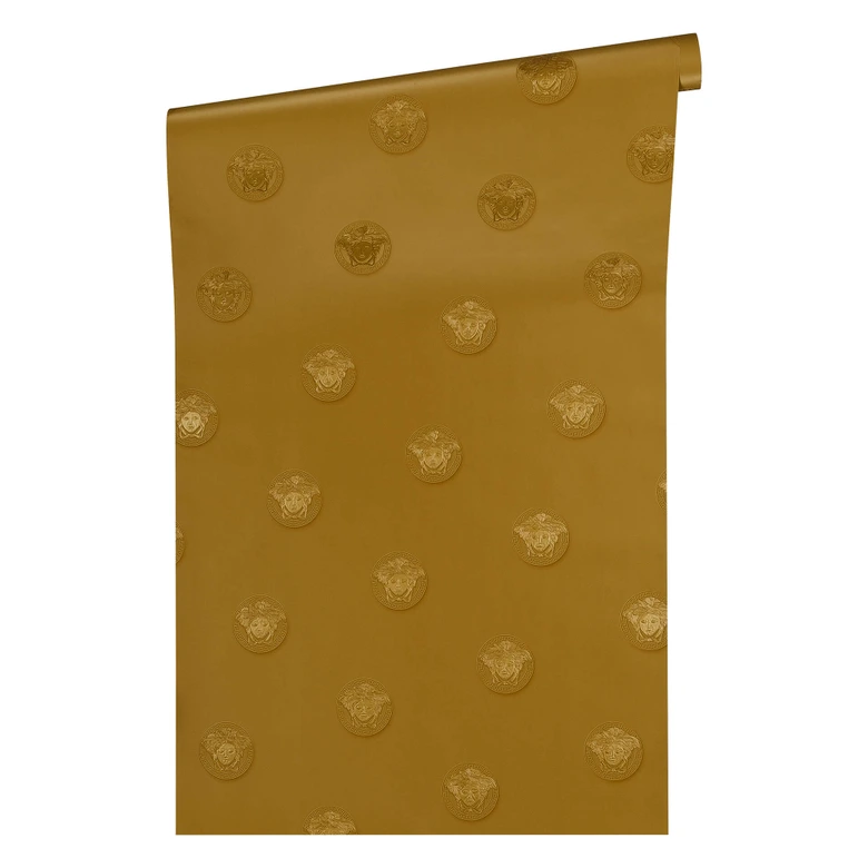 Versace fleecetapet Vanitas Medusa guld, gul 