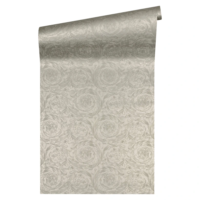 Versace Papier peint de designer -  argent, Gris 