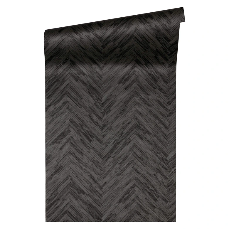 Versace wallpaper Vliestapete Eterno Tapete in Holzoptik grau, schwarz 