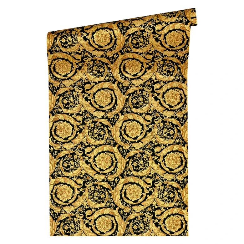 Versace Papier peint de designer - Papier peint design or, Noir 