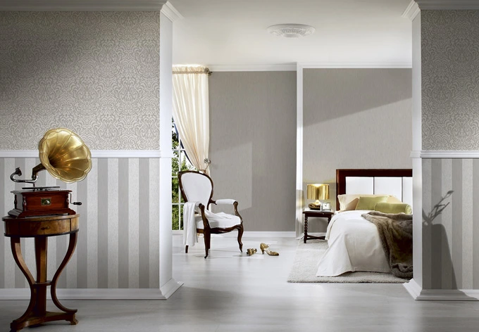 Architects Paper Textiltapete Tessuto Barocktapete mit Ornamenten beige, creme 