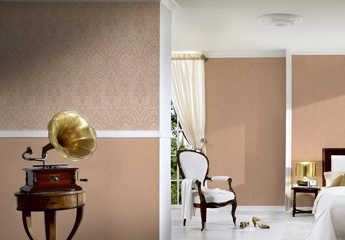 Architects Paper Textiltapete Tessuto Barocktapete mit Ornamenten beige 
