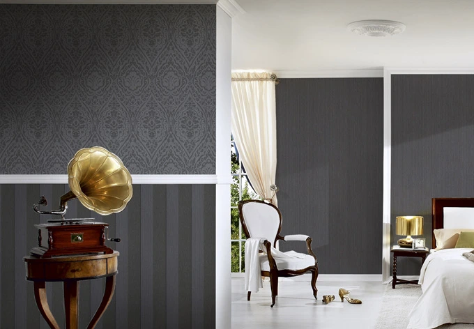 Architects Paper Textiltapete Tessuto Barocktapete mit Ornamenten braun 
