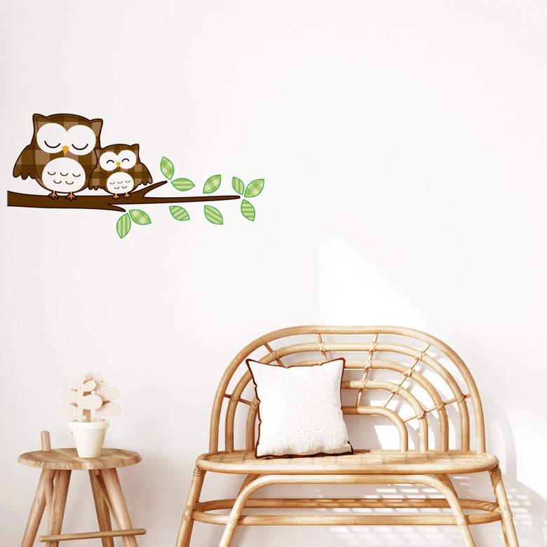 Wall Sticker Sleeping Owls 