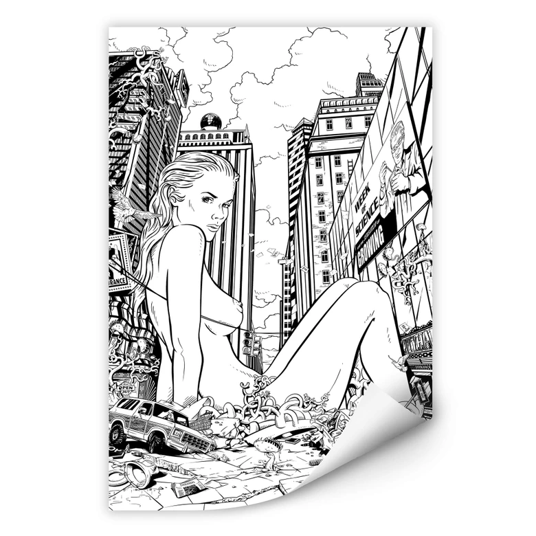 Wallprint Drawstore - Desaster Pin Up Plants 