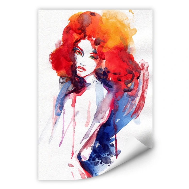 Zelfklevende Poster - Red Head 
