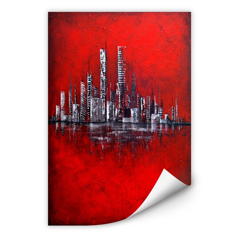 Wallprint - Fedrau - Rot 