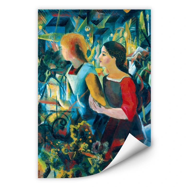 Wallprint Macke - Zwei Mädchen 