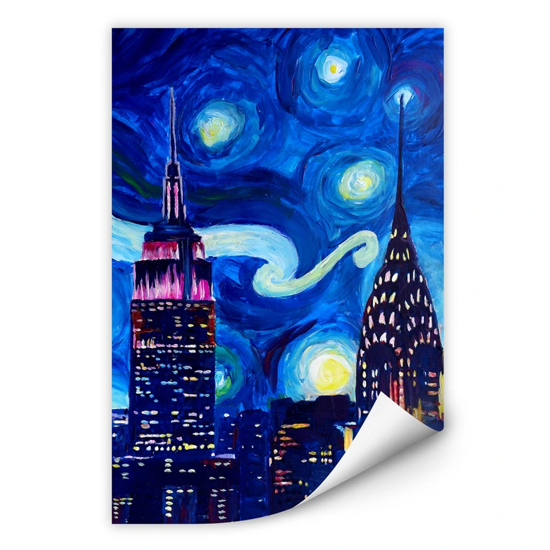 Wallprint Bleichner - New York bei Nacht 
