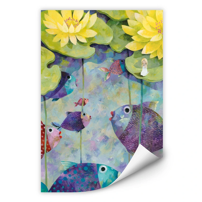 Wallprint Blanz - Gelbe Seerosen 
