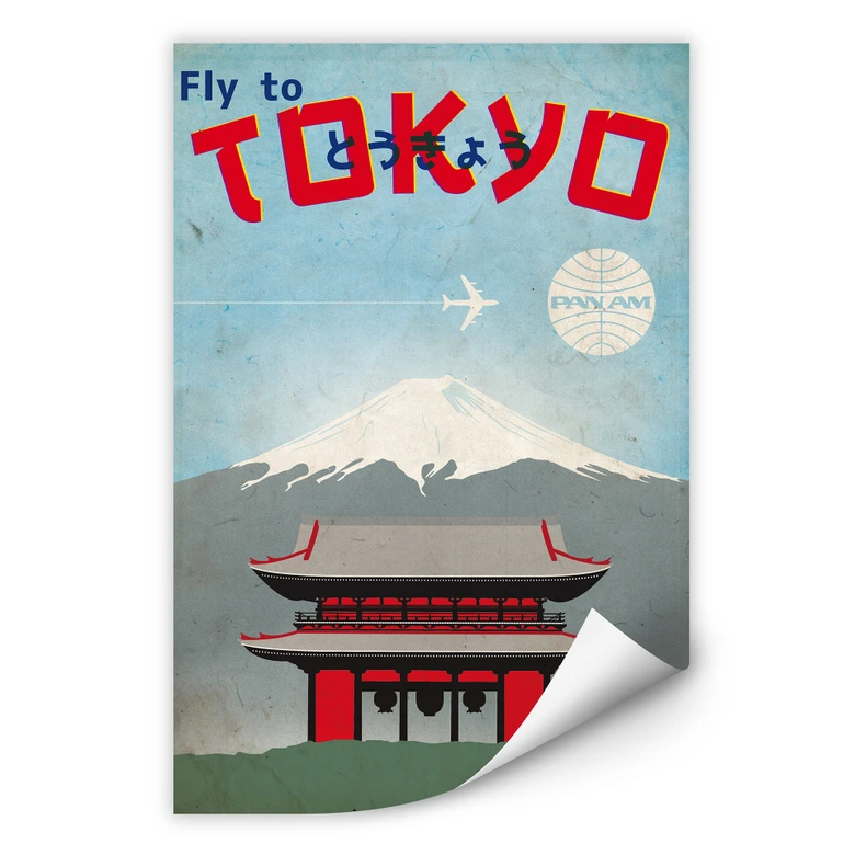 Wallprint PAN AM - Fly to Tokyo 