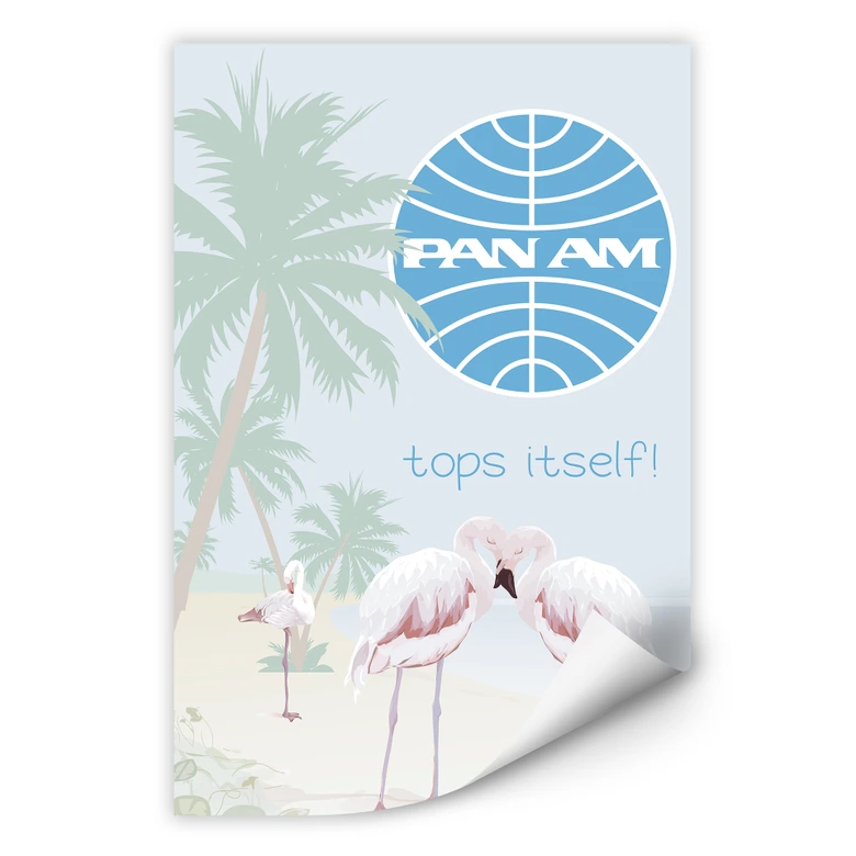 Wallprint PAN AM - Flamingobucht 