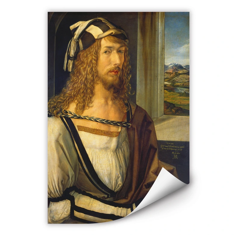 Wallprint Dürer - Selbstbildnis mit Landschaft 