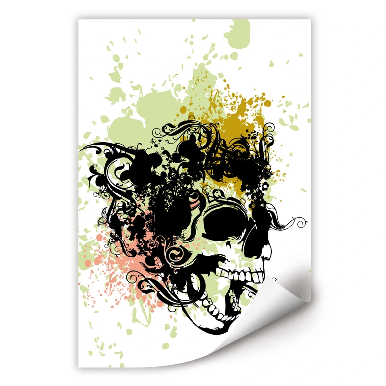 Wallprint - Skull Tribal 