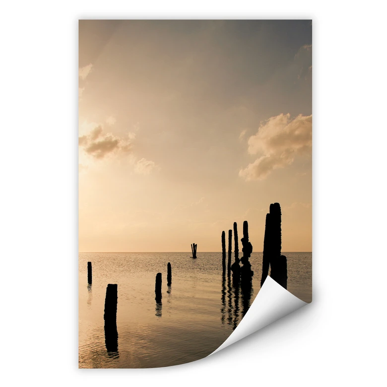 Wallprint - Posts at Sunset 