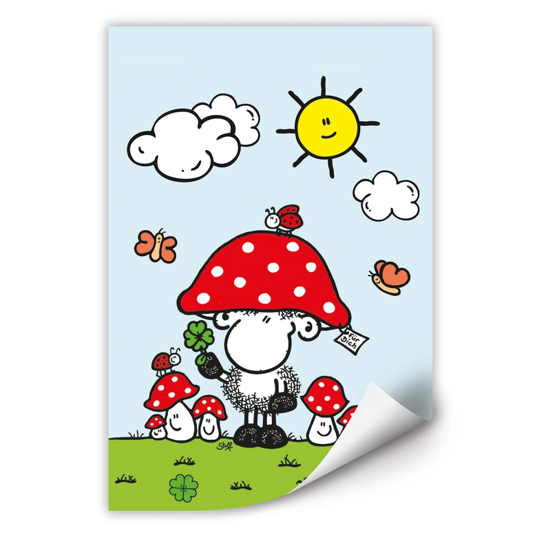 Wallprint W - sheepworld Glücksbringer 