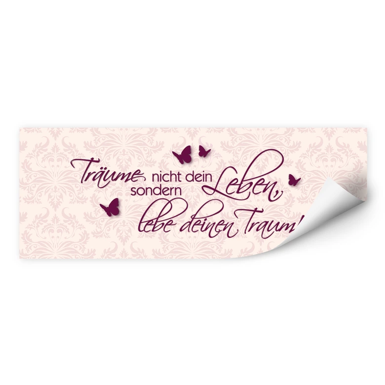 Wallprint W - Träume nicht dein Leben... Beere -Panorama 